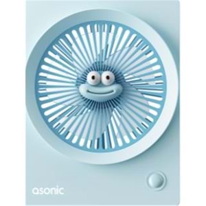 Asonic AFN23 Mavi 500mAh 3 Hız Kademeli Masaüstü Usb Fan