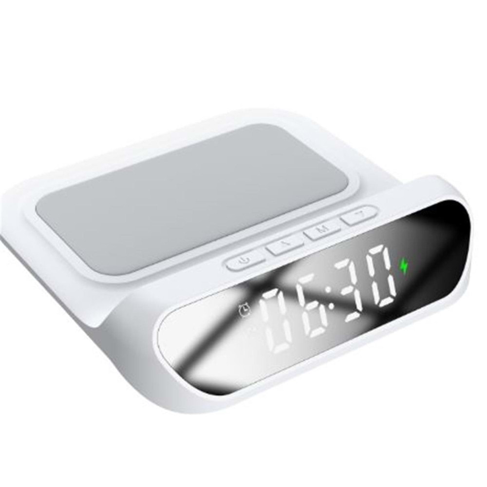 S-link SL-CW18 Beyaz Telefon Uyumlu 15W LCD Ekran Double Alarmli Kablosuz Şarj Cihazı