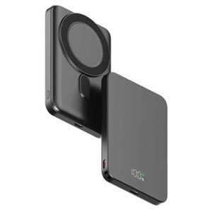 Snapron SNP-3020 Slim PD 22.5W Hızlı Şarj Lcd Ekran Magsafe 5000 mAh Powerbank