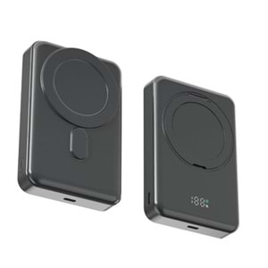 Snapron SNP-3025 PD 22.5W Hızlı Şarj Lcd Ekran Magsafe 10000 mAh Powerbank