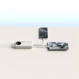 S-link IP-G220 20000mAh PD20W+QC3.0 Dahili Kablolu Beyaz LCD Taşınabilir Pil Şarj Cihazı Powerbank