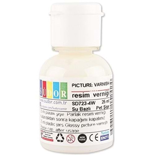 Südor Resim Verniği Su Bazlı 25 ML SD723-4W (1 Adet)