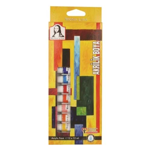 Mona Lisa Akrilik Boya Tüp 12 Lİ 12 ML SD125