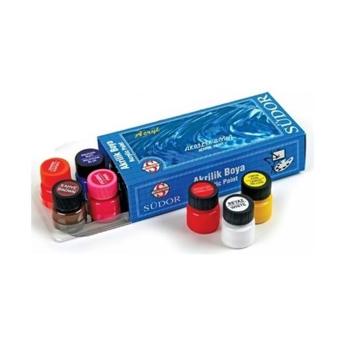 Südor Akrilik Boya Şişe Su Bazlı 20 ML 10 Renk SD122