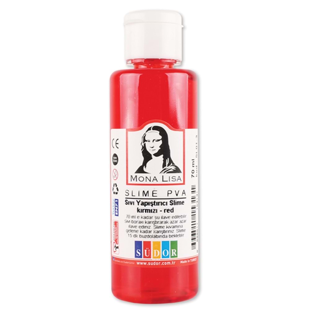 Mona Lisa Sıvı Yapıştırıcı Slime 70 ML Kırmızı SL01-3 (1 Adet)