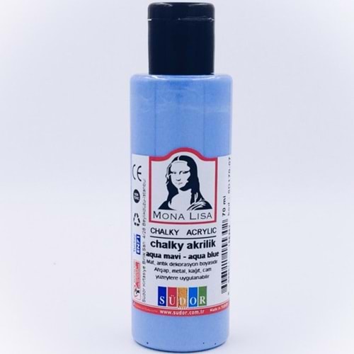 Mona Lisa Akrilik Boya Chalky 70 ML Aqua Mavi SD170-07 (1 Adet)