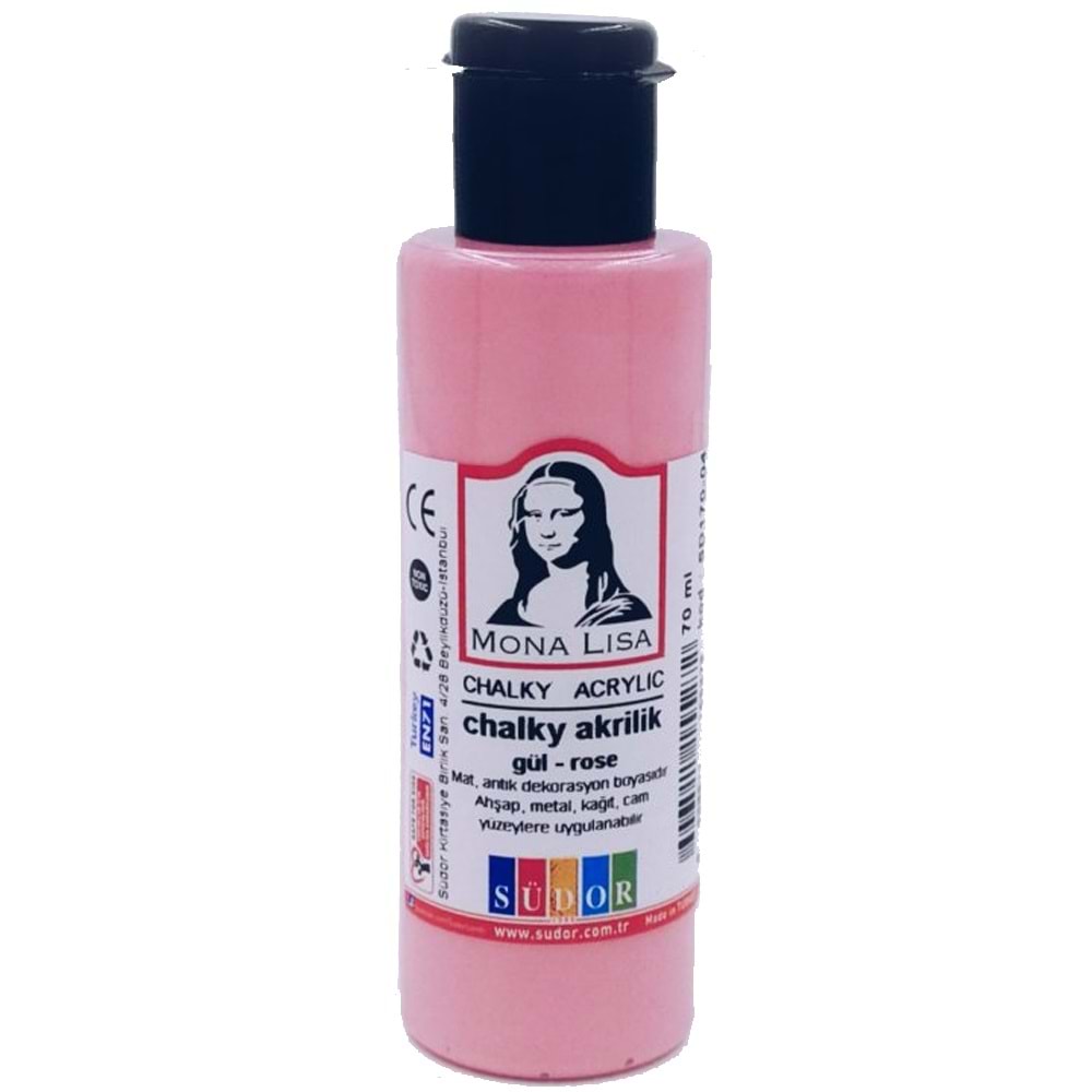 Mona Lisa Akrilik Boya Chalky 70 ML Gül SD170-04 (1 Adet)
