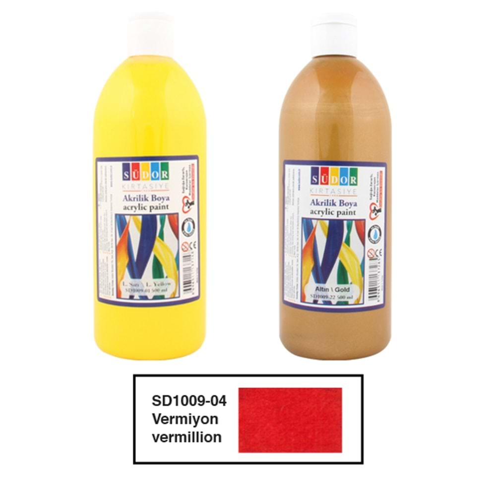 Südor Akrilik Boya 500 ML Vermillon SD1009-04