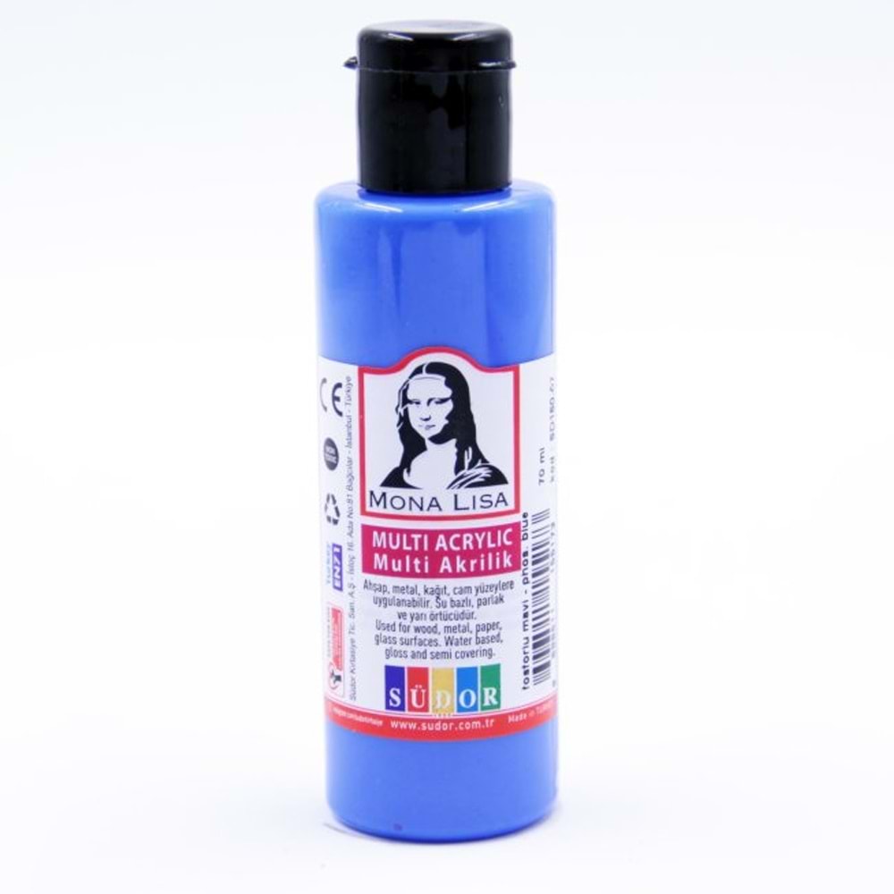 Mona Lisa Multi Akrilik 70 ML Fosforlu Mavi SD160-07 (1 Adet)