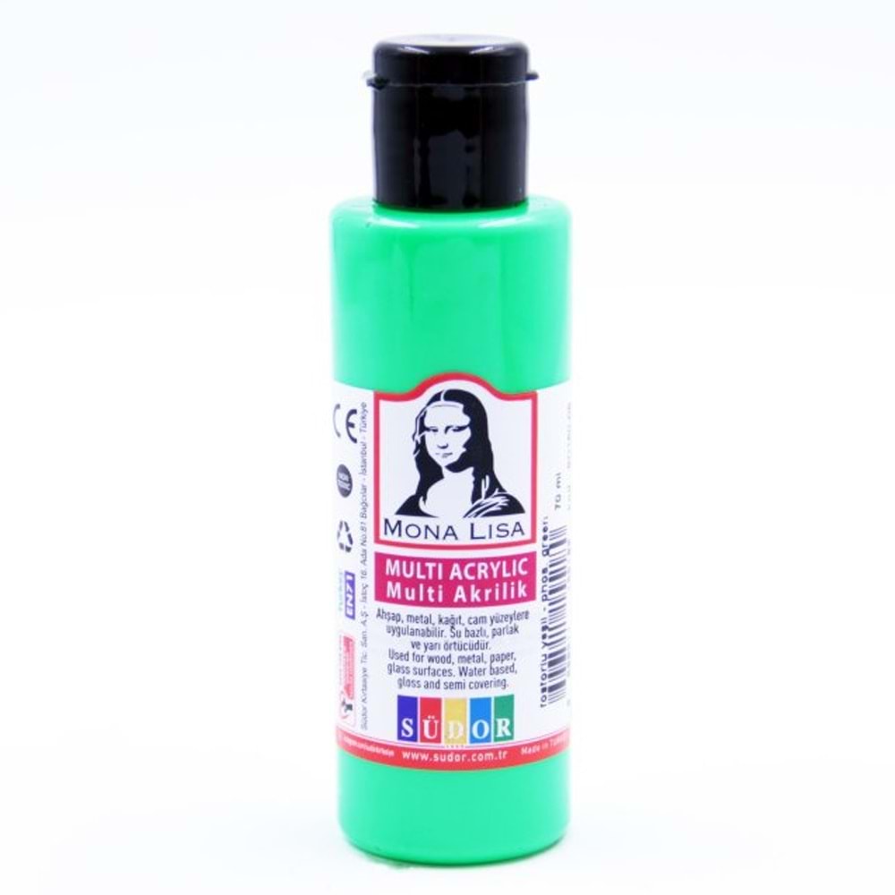 Mona Lisa Multi Akrilik 70 ML Fosforlu Yeşil SD160-08 (1 Adet)
