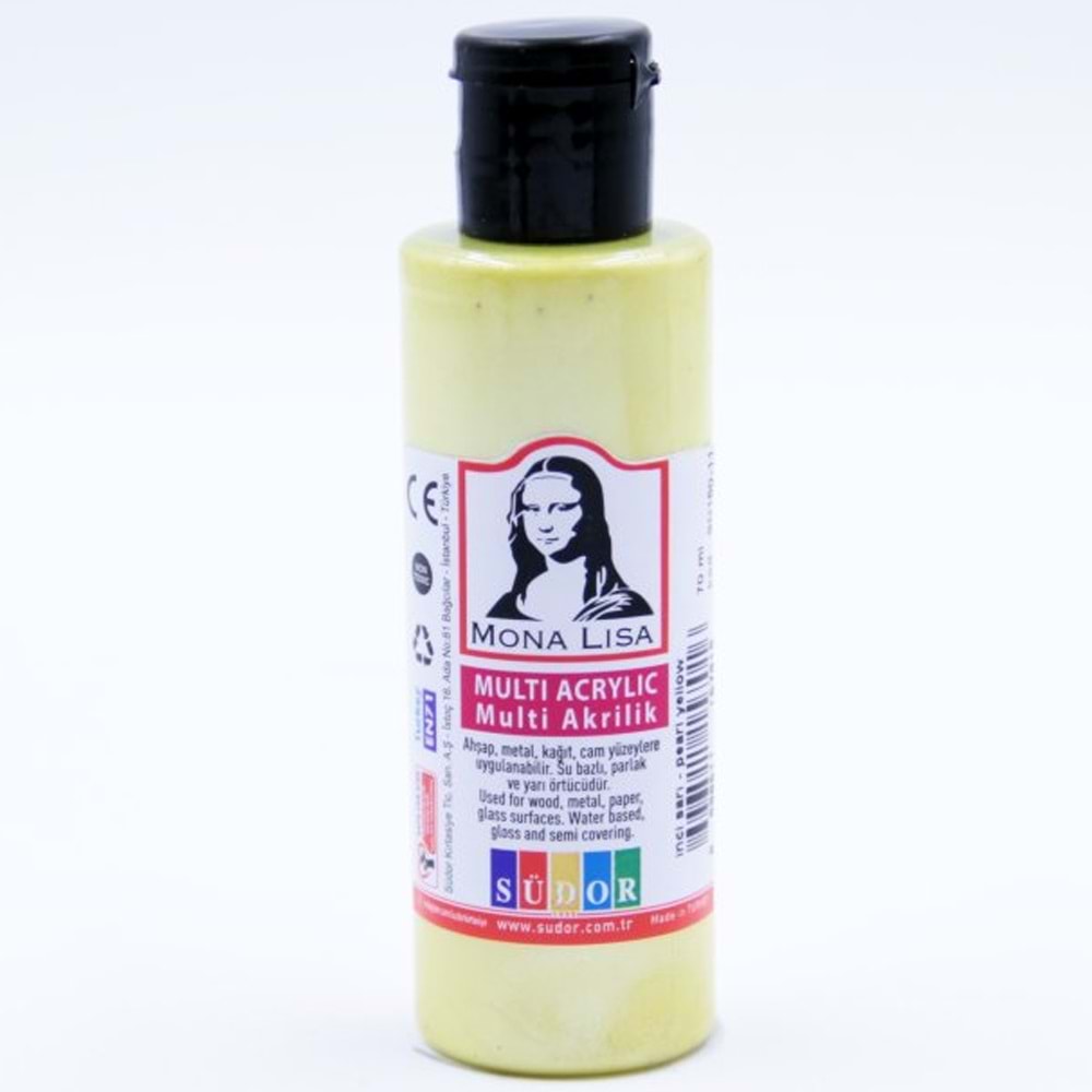 Mona Lisa Multi Akrilik 70 ML İnci Sarı SD160-11 (1 Adet)