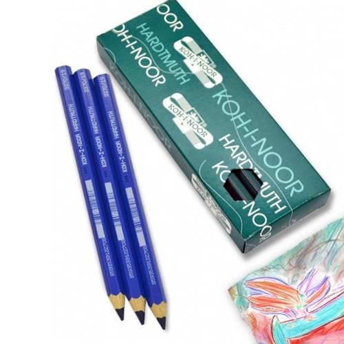 Koh-I Noor Jumbo ColouRed Pencil 3370 Dark Mavi (1 Adet)