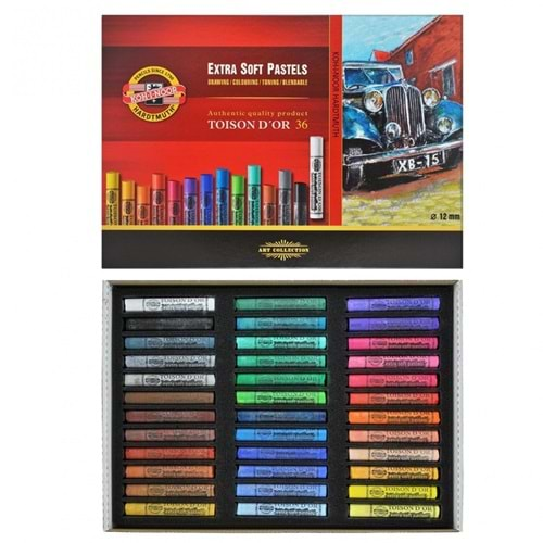 Koh-I Noor Set Extra Soft Dry Chalks 8555 36