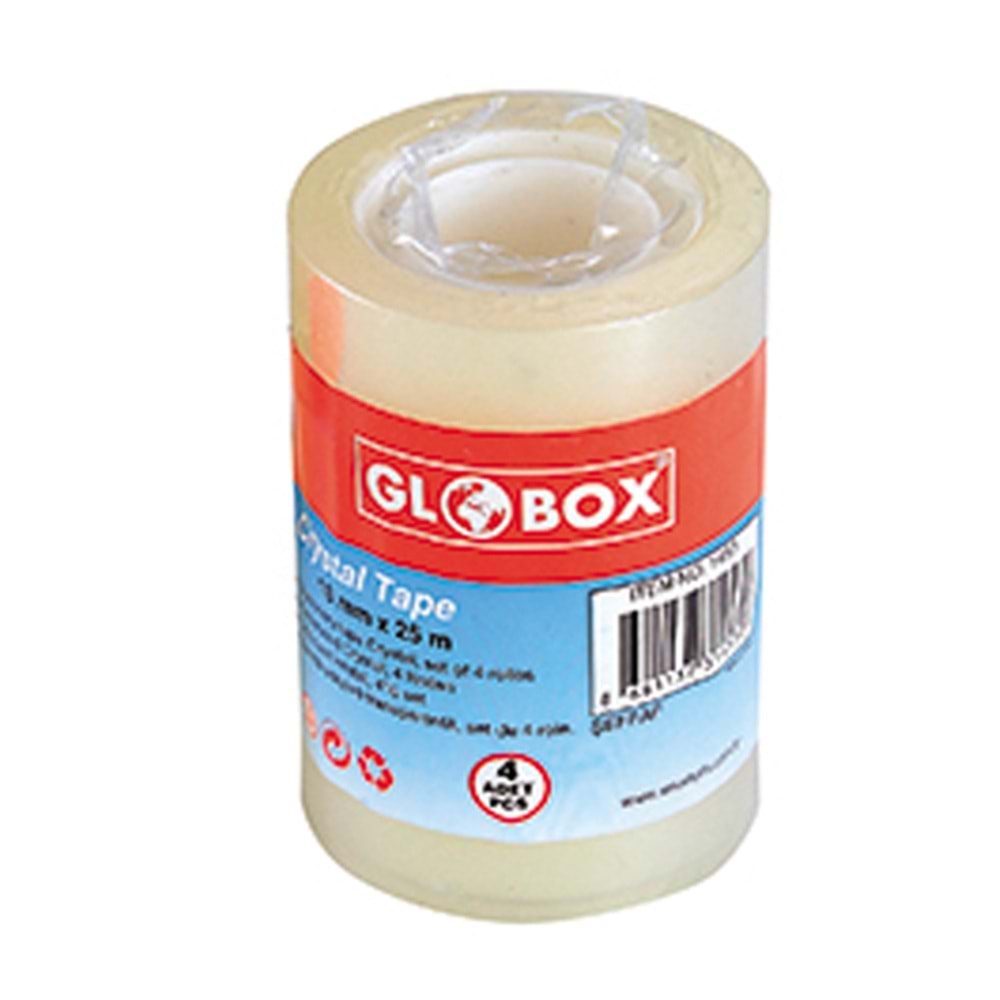 Globox Şeffaf Bant 19x25 4 Lü