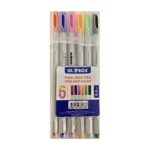 Globox Fineliner Kalem 6 Lı PP Kutu 3176