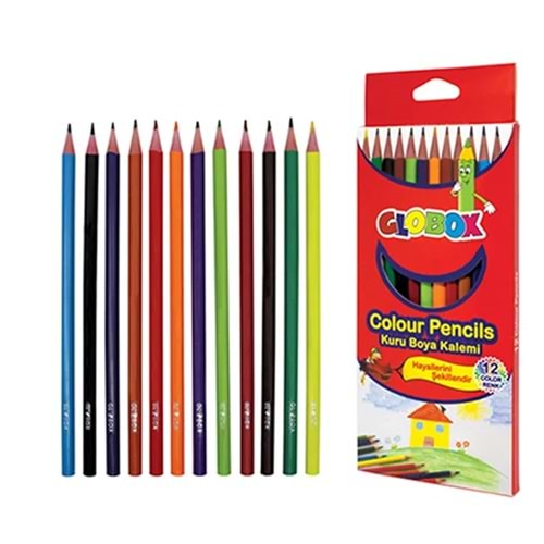 Globox Kuru Boya Uzun 12 Renk 6897