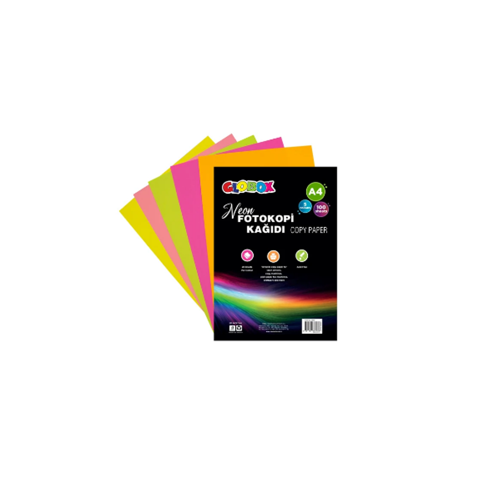 Globox Renkli Kağıt Neon 100 Lü 3693