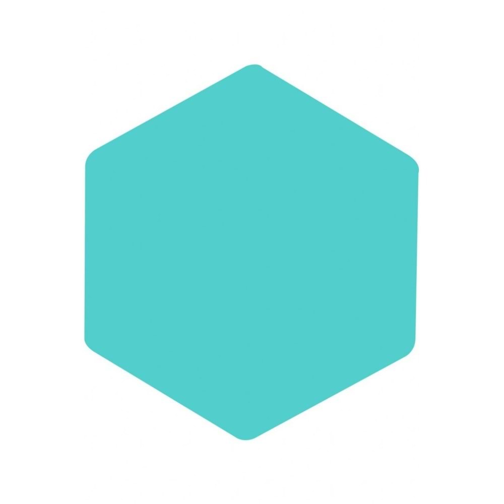 Panda Eva Pano Altıgen 46x40 Turkuaz Mavi