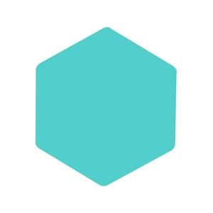 Panda Eva Pano Altıgen 46x40 Turkuaz Mavi