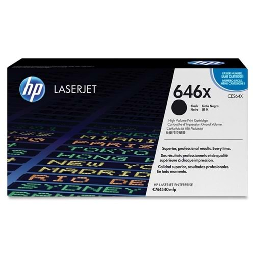 HP 646X Black Siyah Yüksek Kapasite 17.000 Sayfa Toner CE264X