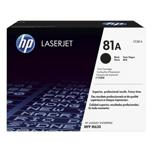 HP 81A Black Siyah 10.000 Sayfa Toner CF281A