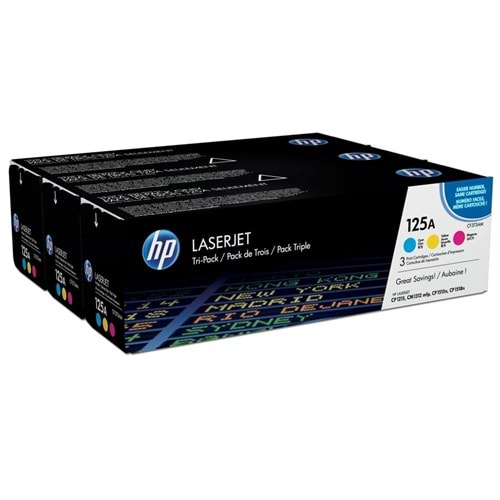 HP 125A Mavi-Kırmızı-Sarı 3lü Takım Toner CF373AM CB541A-CB542A-CB543A