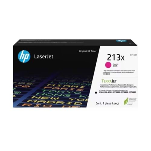 Hp 213X Magenta Kırmızı 6.000 Sayfa Toner W2133X