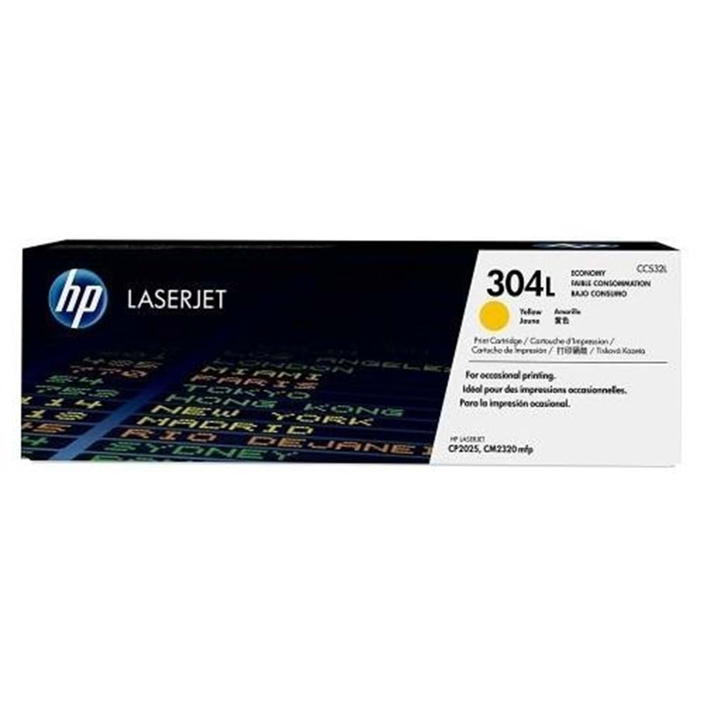 HP 304L Yellow Sarı 1.400 Sayfa Ekonomik Toner CC532L