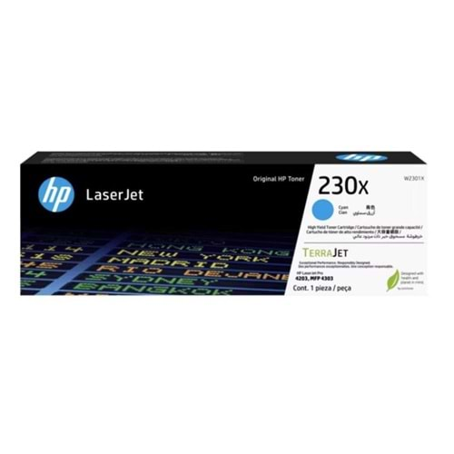 HP 230X Cyan Mavi 5.500 Sayfa Toner W2301X