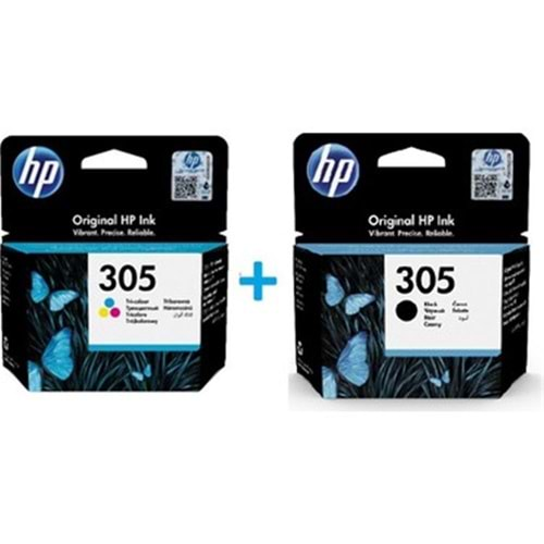 HP 3YM60AE + 3YM61AE 305 Siyah + Renkli Kartuş Seti