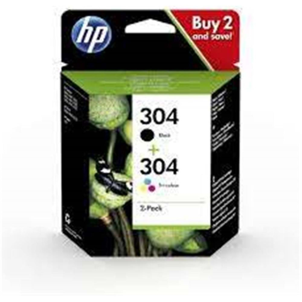 HP 304 Black-Color Siyah-Renkli Multi Paket 3JB05AE