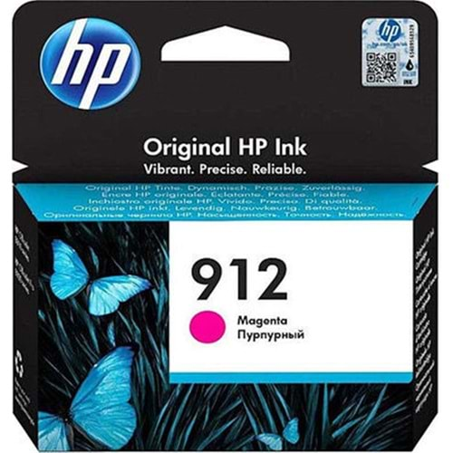 HP 912 Magenta Kırmızı Kartuş 3YL78A