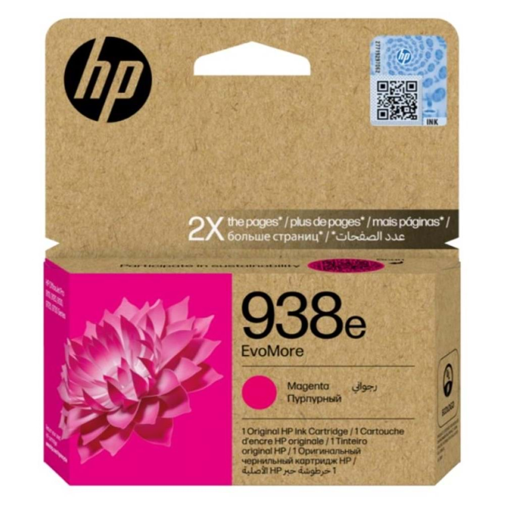 HP 938e Magenta Kırmızı Yüksek Kapasite Kartuş 4S6Y0PE