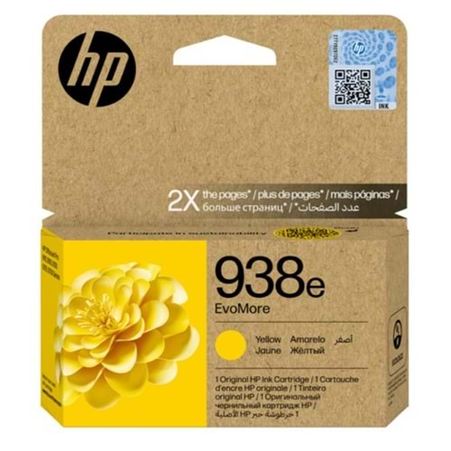 HP 938e Yellow Sarı Yüksek Kapasite Kartuş 4S6Y1PE