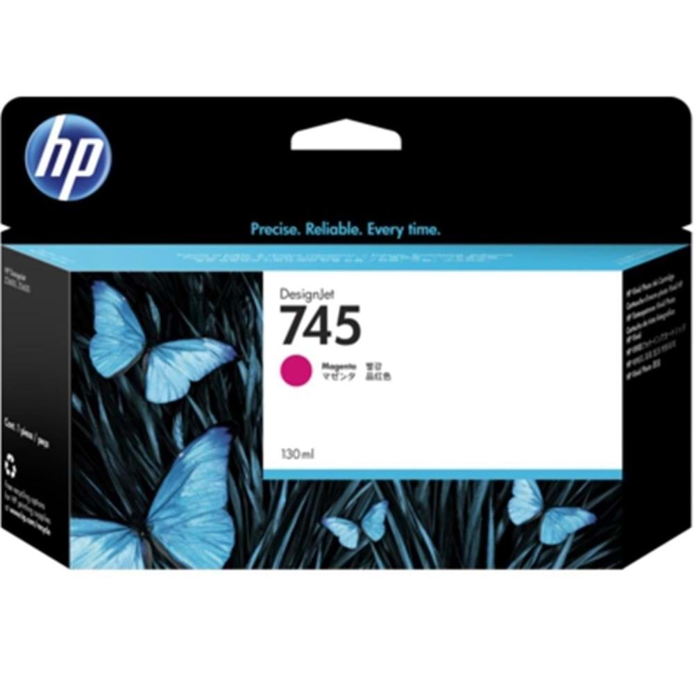 HP 745 Magenta Kırmızı 130ML Plotter Kartuşu F9J95A