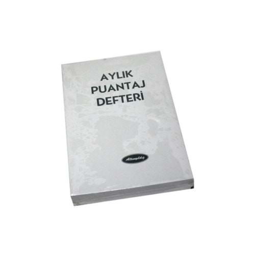 Altınyıldız Aylık Puantaj Defteri A5 Büyük (1 Adet)
