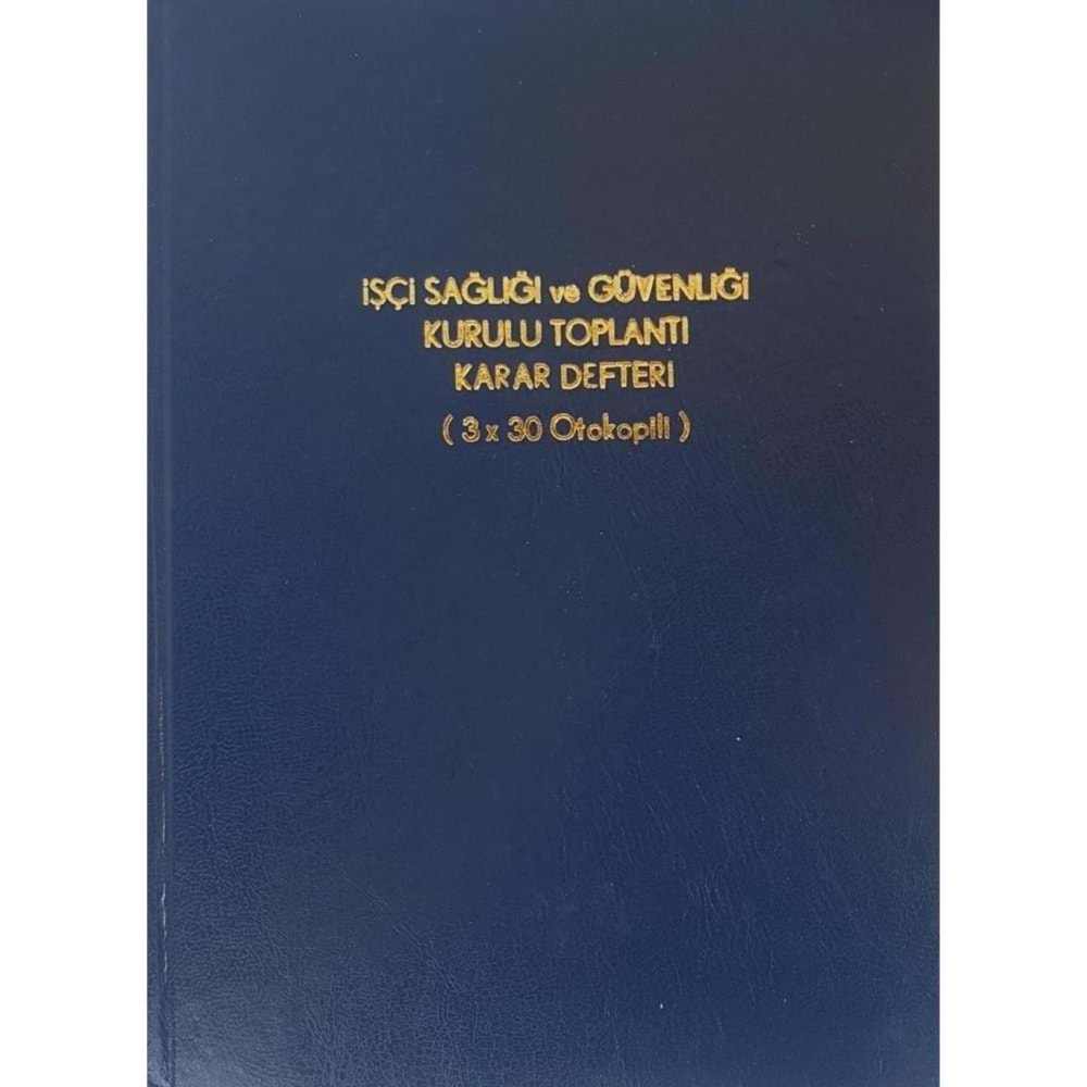 Altınyıldız Oto.işçi Sağlığı Topl. Karar Deft.Ciltli 3 Nüsha