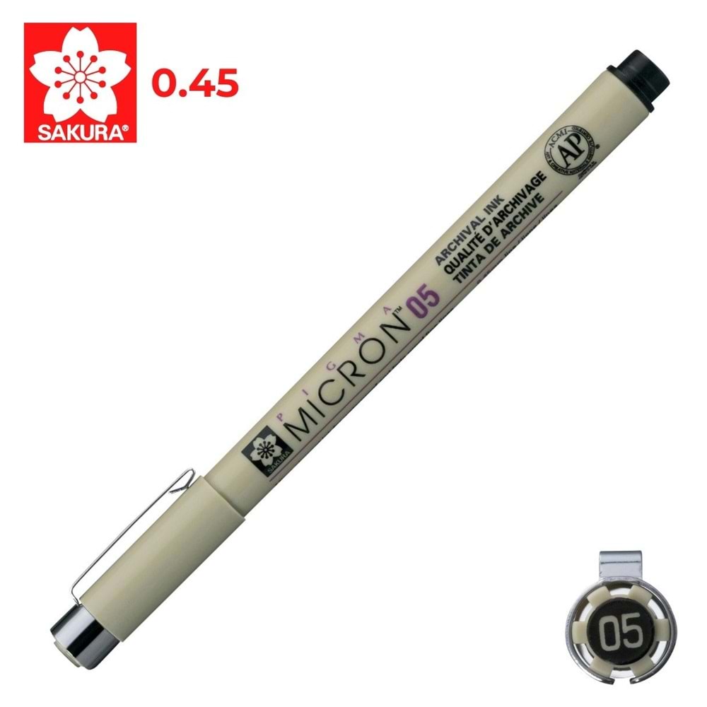 Sakura Pıgma Mıcron 05 0.45 MM Siyah xSDK05 (1 Adet)