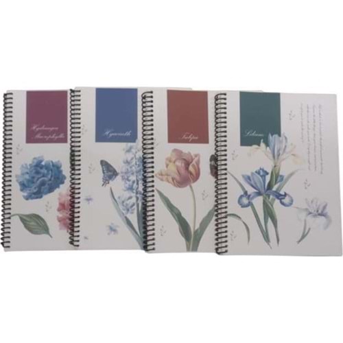 Dilman Botanik Serisi Defter Kitap Kağıdı 16x22 60 Yp Kareli 6442