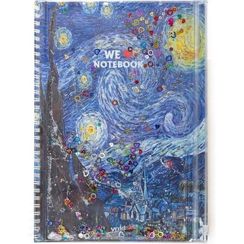 Vuki Sulu Çantalı Defter Orta Boy Van Gogh 1/S VK-0086G