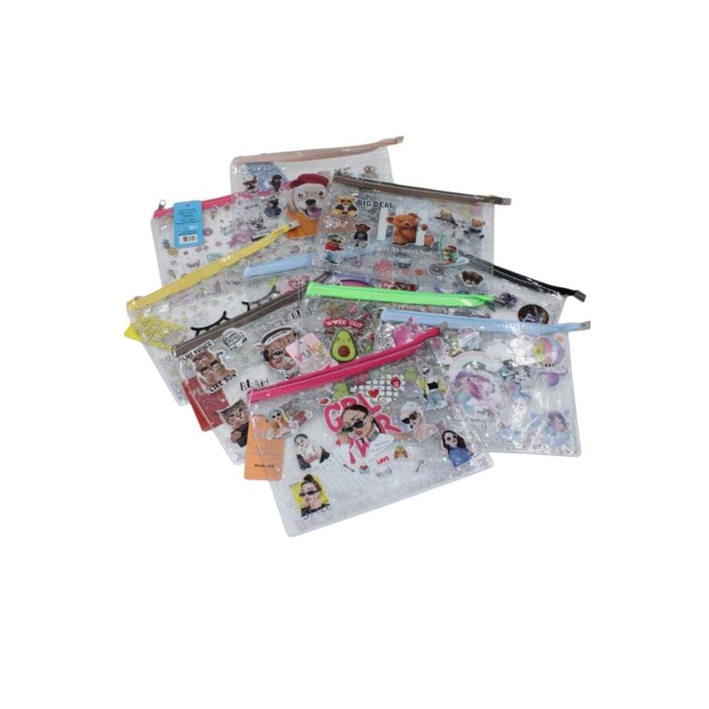 Vuki Fermuarlı Şeffaf Dosya Sulu A4 VK-0073