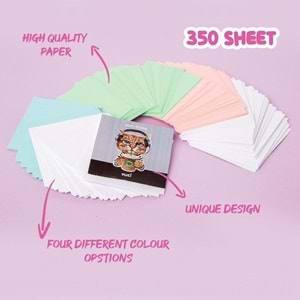 Vuki Küp Bloknot Simli Sulu 6,3x6,3 Cm Kedi-2 VK-0111-6