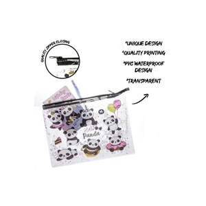 Vuki Fermuarlı Şeffaf Dosya Sulu A4 Panda VK-0073-04