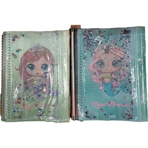 Vuki Sulu Çantalı Defter A5 Denizkızı 2/S