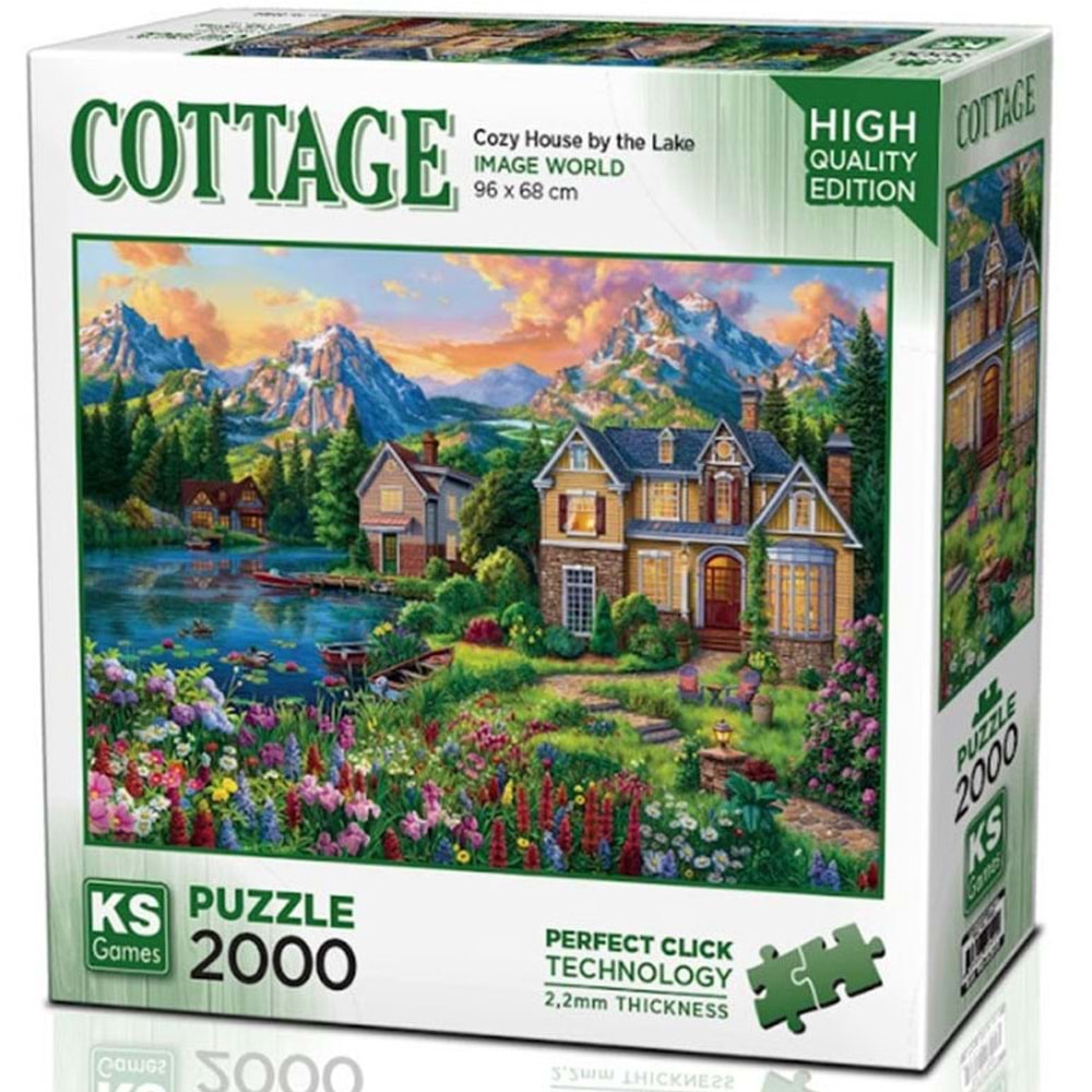 Ks Games Puzzle 2000 Parça Cozy House By The Lake