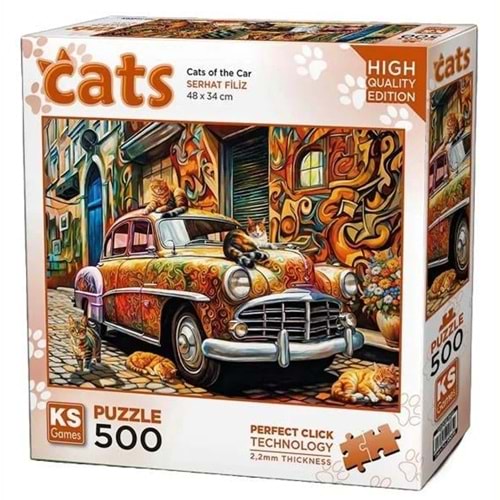 Ks Games Puzzle 500 Parça Cats Of The Car 20073