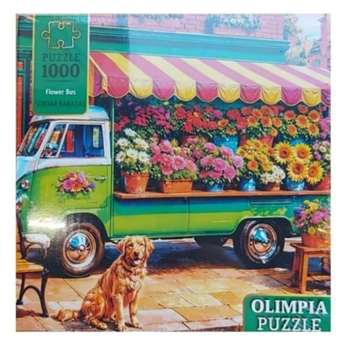 Olimpia Puzzle 1000 Flower Bus 15014