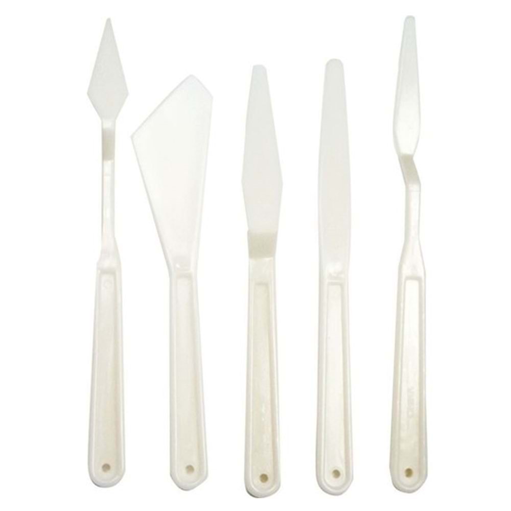Rich Spatula Plastik 5 Li Set Beyaz 11248