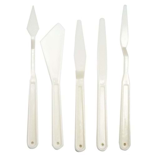Rich Spatula Plastik 5 Li Set Beyaz 11248