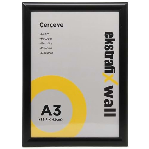 Ekstrafix Çerçeve A3 22 Lik Siyah Fix-çs06